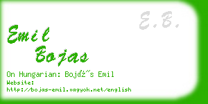 emil bojas business card